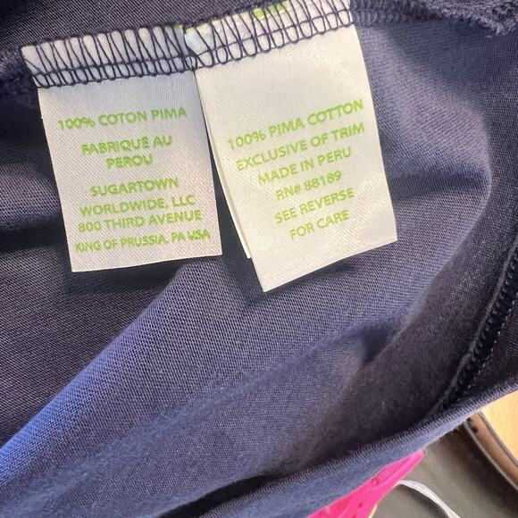 Lilly Pulitzer Navy Blue Brewster Dress Embordered Nautical Womens Size Small - Picture 7 of 8